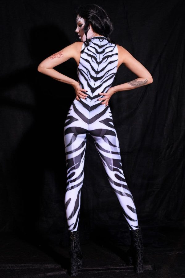 Zebra Sleeveless Costume For Cheap - Image 4