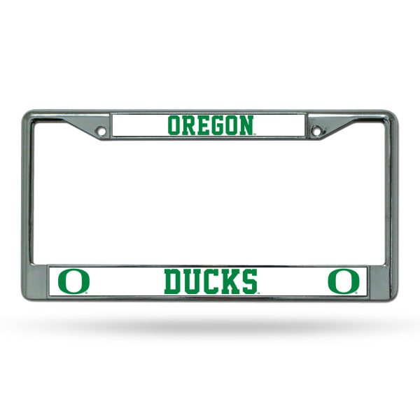 Oregon Ducks License Plate Frame Chrome For Discount