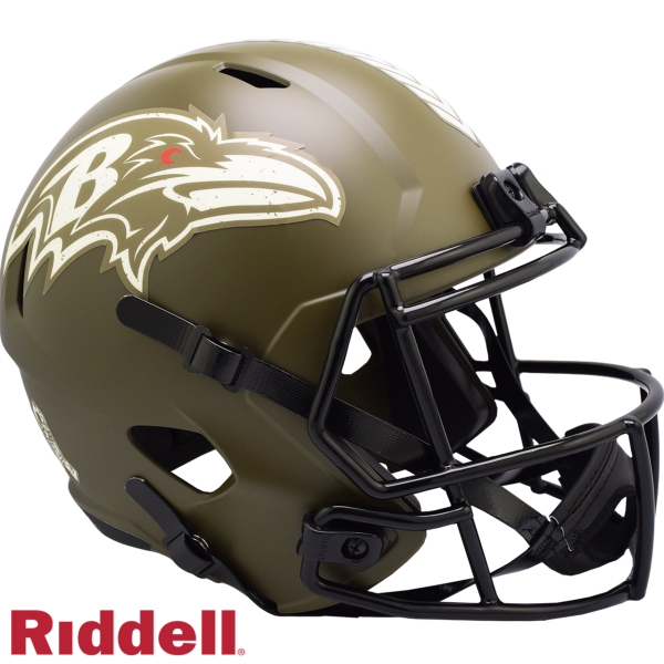 Baltimore Ravens Helmet Riddell Full Size Speed Style Salute To Service Online Hot Sale - Image 2