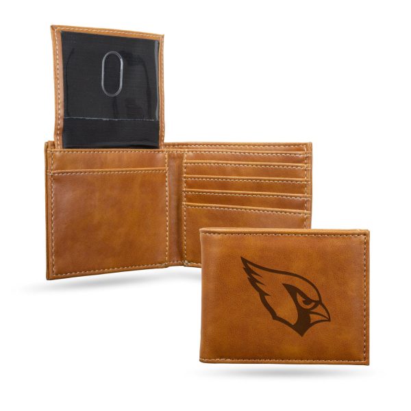 Arizona Cardinals Wallet Billfold Laser Engraved Fashion
