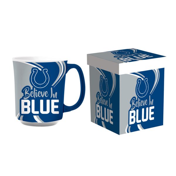 Indianapolis Colts Coffee Mug 14oz Ceramic with Matching Box Fashion