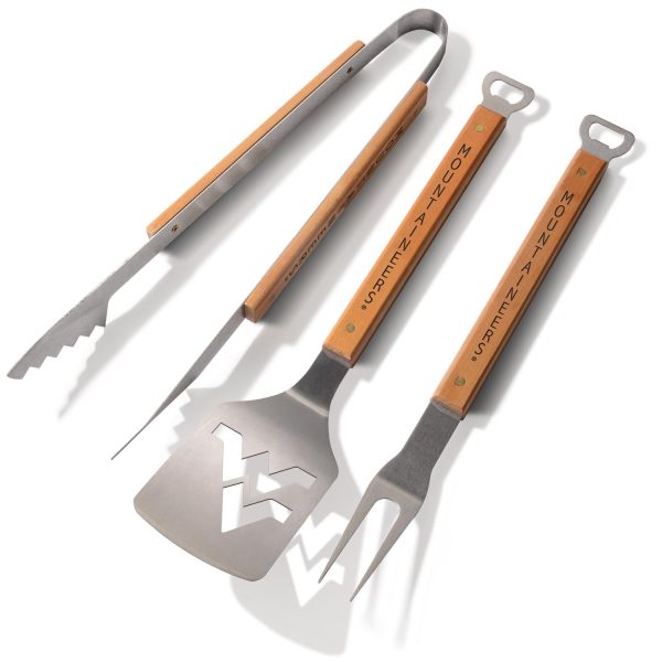 West Virginia Mountaineers Classic Series 3-Piece BBQ Set Discount