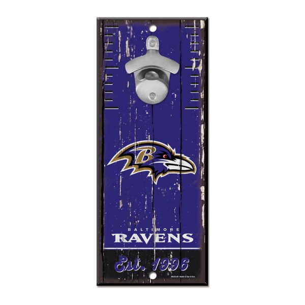 Baltimore Ravens Sign Wood 5x11 Bottle Opener Cheap
