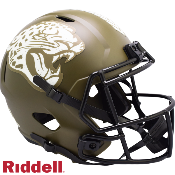 Jacksonville Jaguars Helmet Riddell Full Size Speed Style Salute To Service For Cheap - Image 2