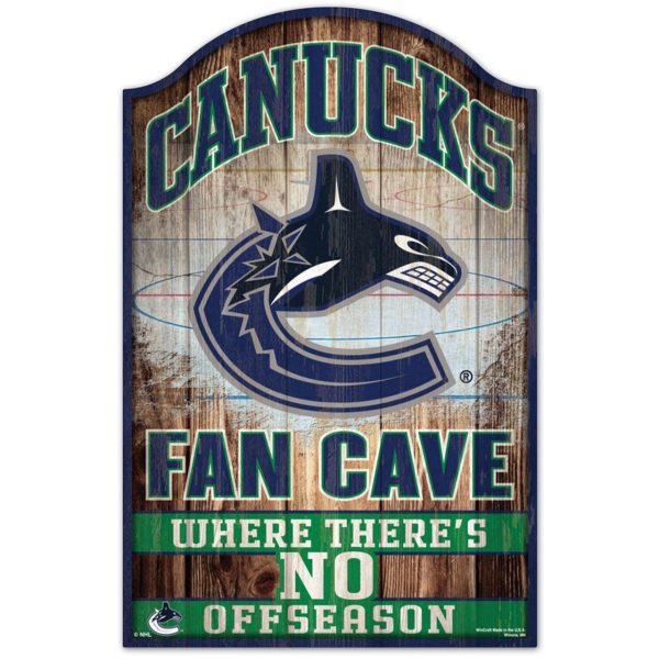 Vancouver Canucks Sign 11x17 Wood Fan Cave Design Special Order Online Hot Sale
