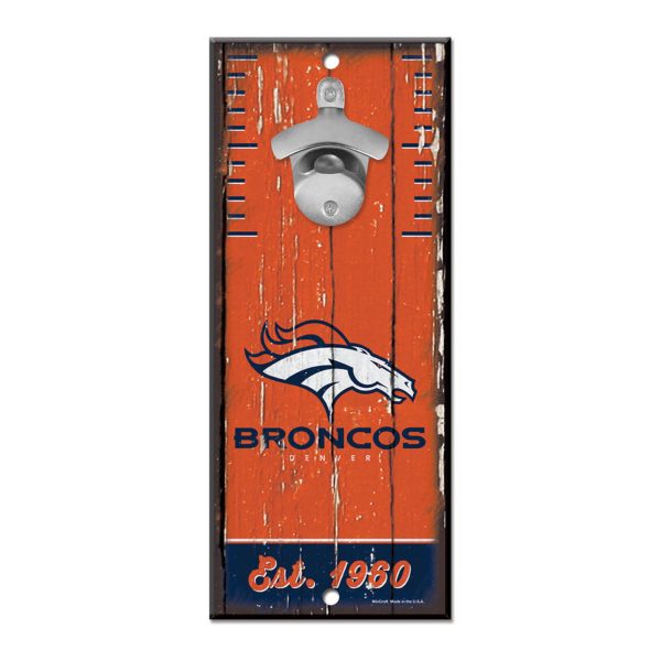 Denver Broncos Sign Wood 5x11 Bottle Opener For Cheap
