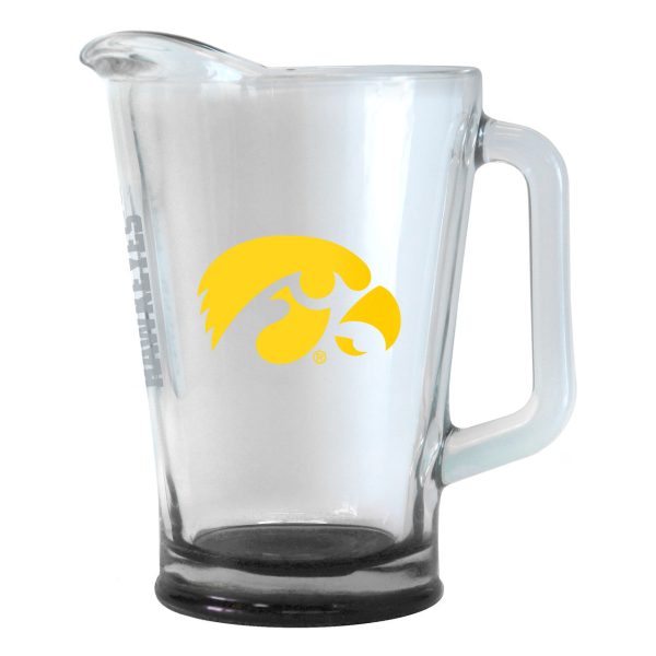 Iowa Hawkeyes Pitcher 60oz Elite Glass Style CO For Sale