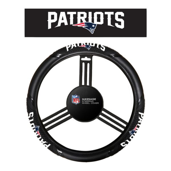 New England Patriots Steering Wheel Cover Massage Grip Style CO Online now