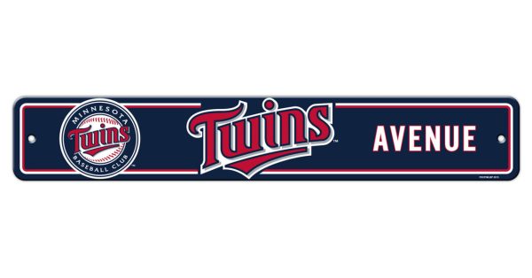Minnesota Twins Sign 4x24 Plastic Street Style Alternate CO For Discount
